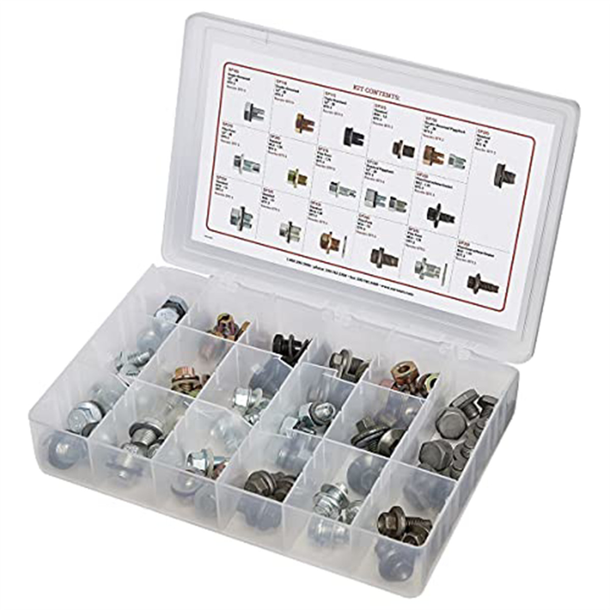 SUR&R Auto Parts DP454 152PC Oil Drain Plug Assortment