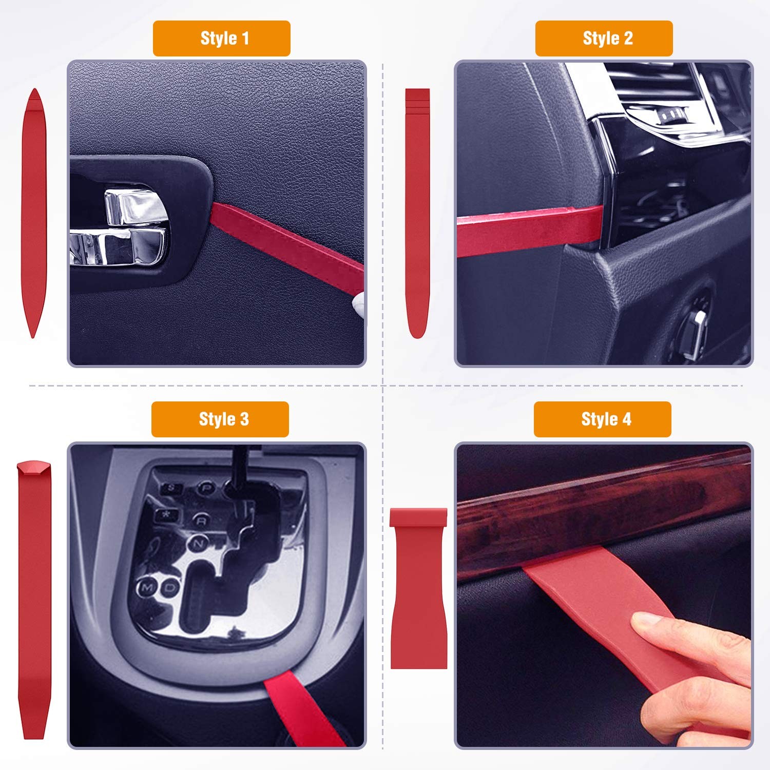 8PCS Auto Trim Scratch Removal Tool Car Audio Dash Panel Window Molding Faste…
