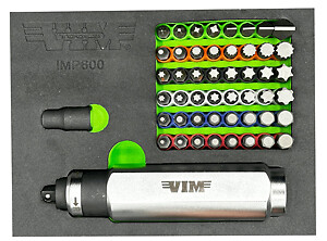 VIM Tools IMP600K Reversible 3/8″ Drive Impact Driver with 48 Impact Bits NEW