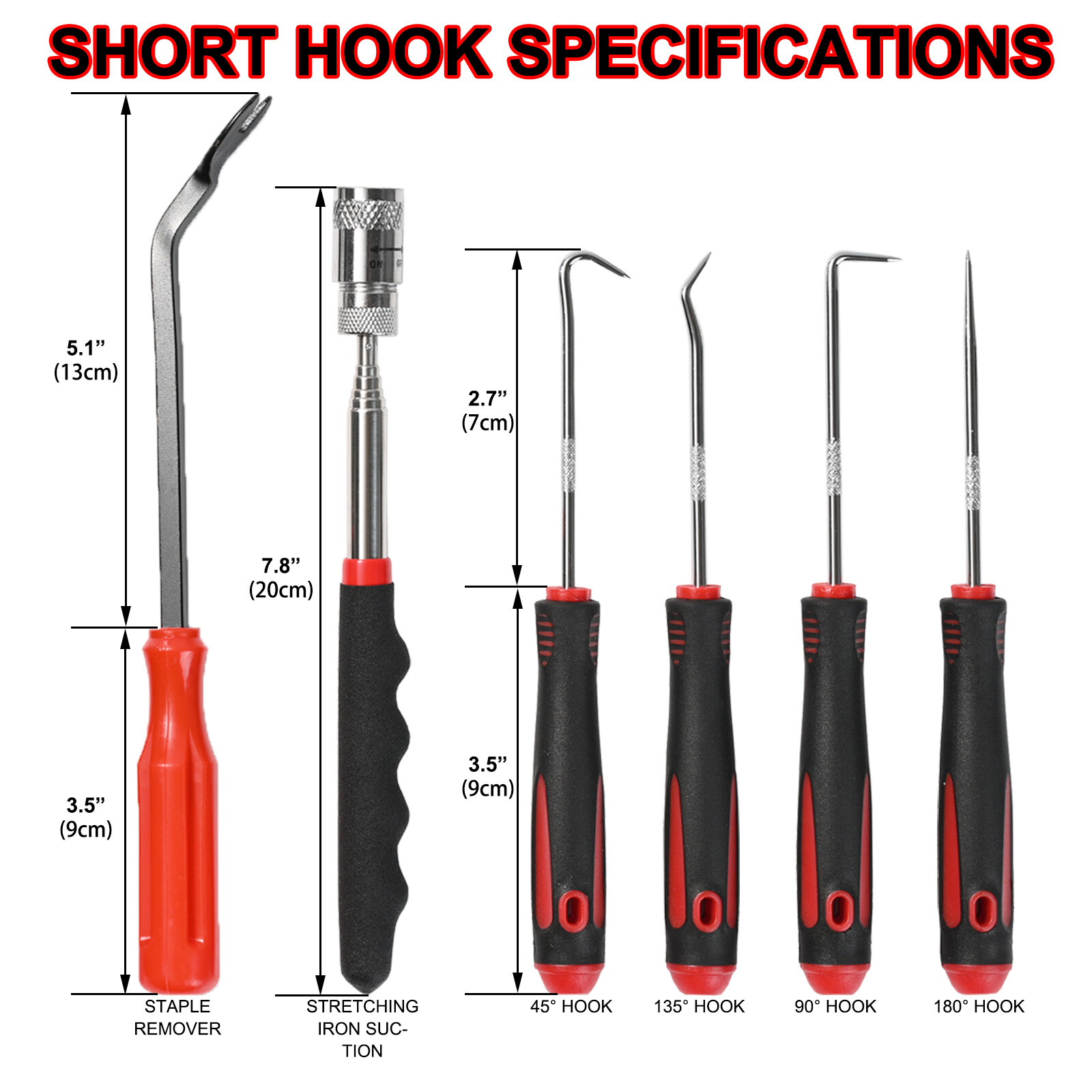 11pcs With Scraper Magnetic Telescoping Hand Tool Kit Pick And Hook Set