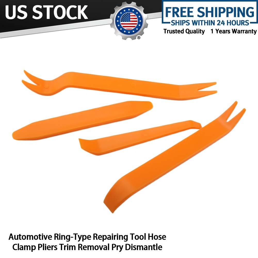 Car Trim Removal Tool Car Panel Door Dashboard Fastener Remover Pry 4PCS SET NEW