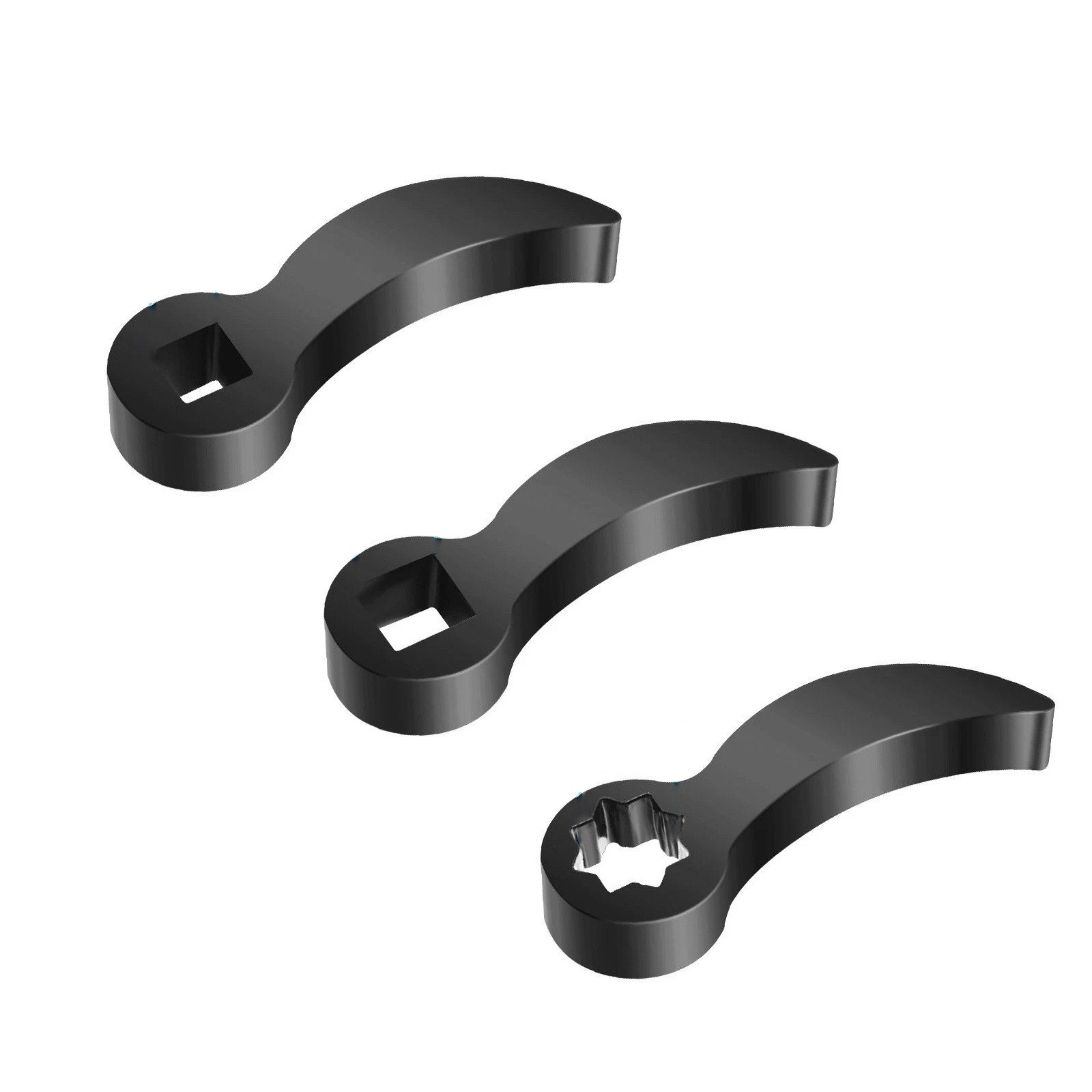 3 PCS 1/2 in 3/8 in Pry Bar Tool Head Adapter for Automotive Disassembly Work