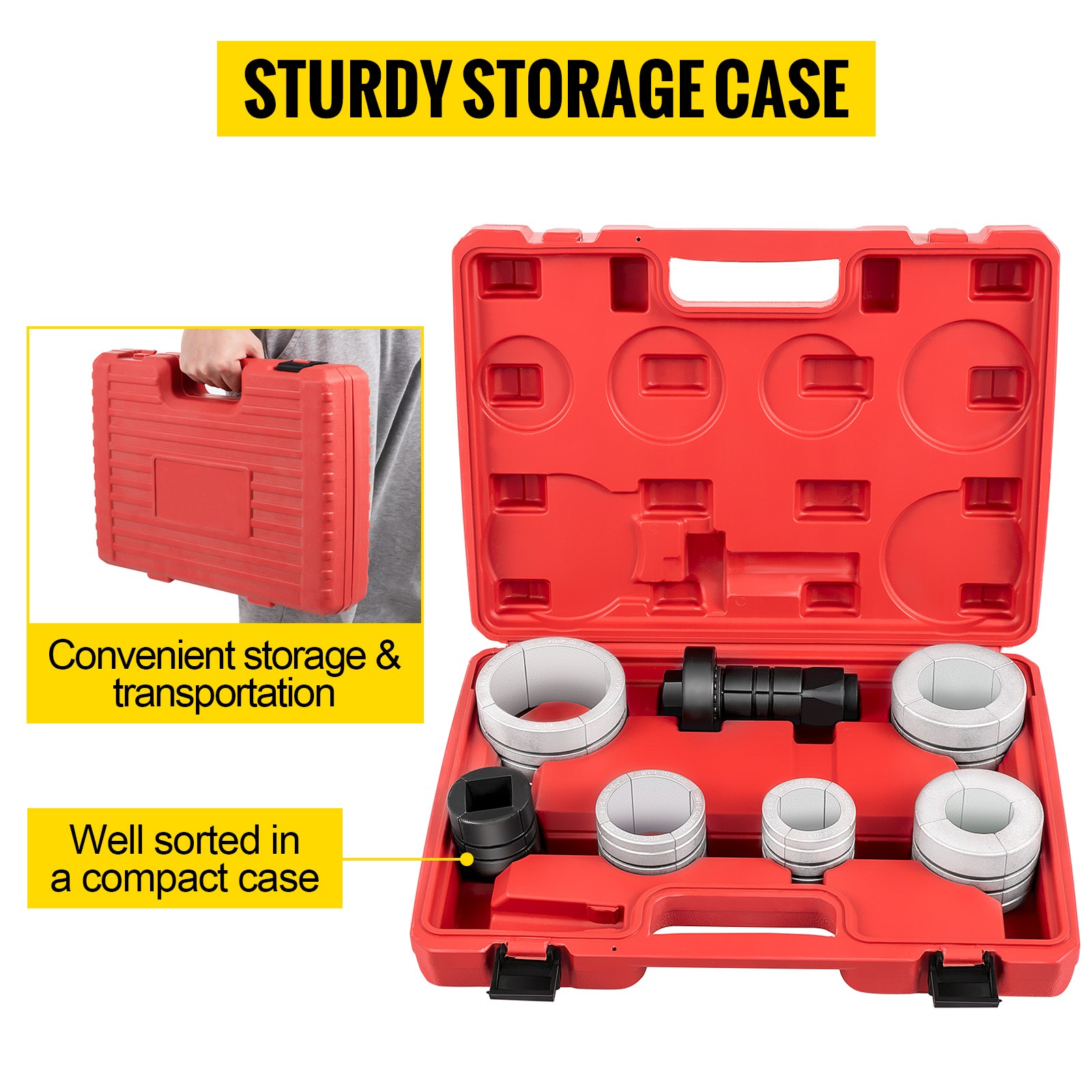 VEVOR Exhaust Pipe Stretcher Expander Tool Kit 1-5/8″ to 4-1/4″ Pipe Expander