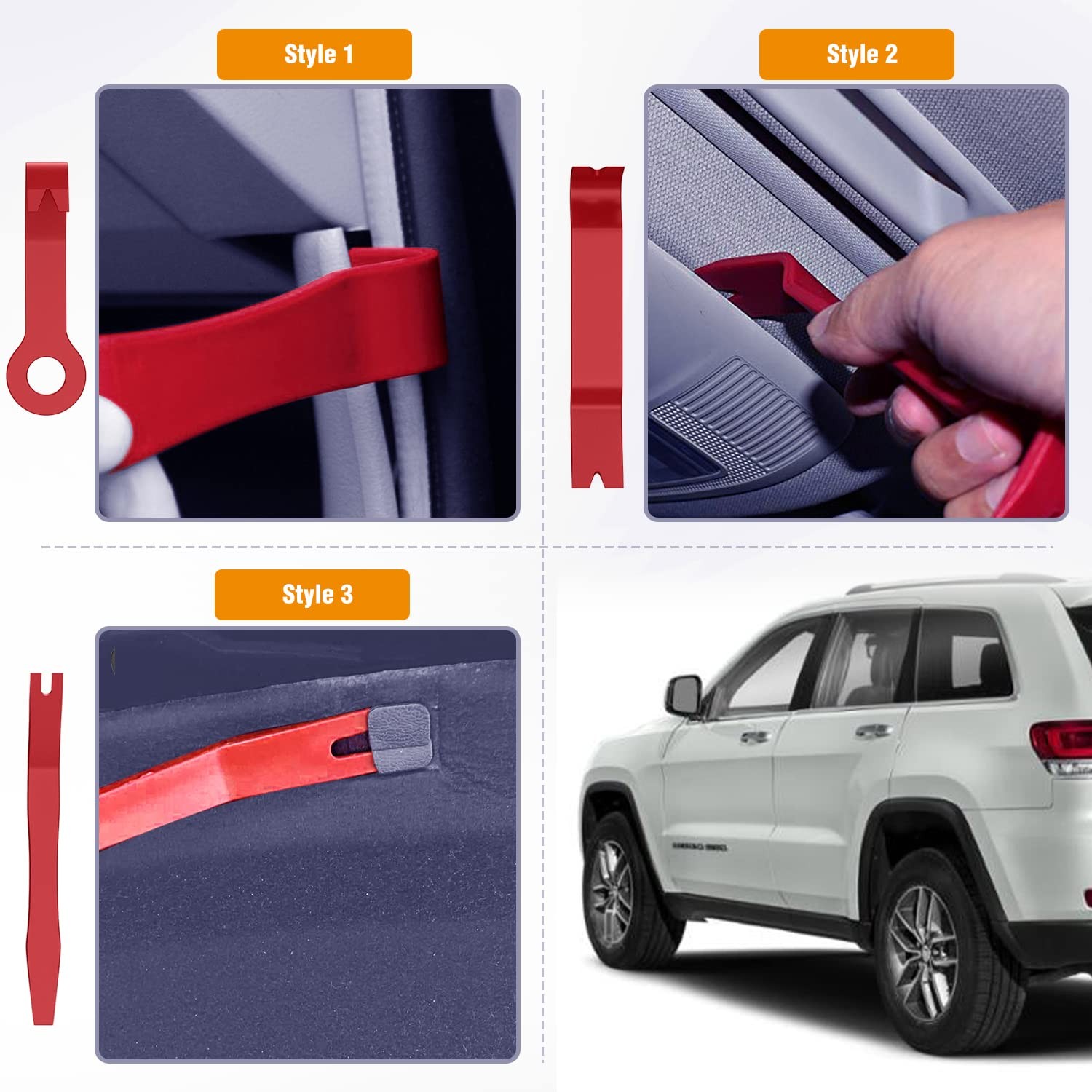 8PCS Auto Trim Scratch Removal Tool Car Audio Dash Panel Window Molding Faste…