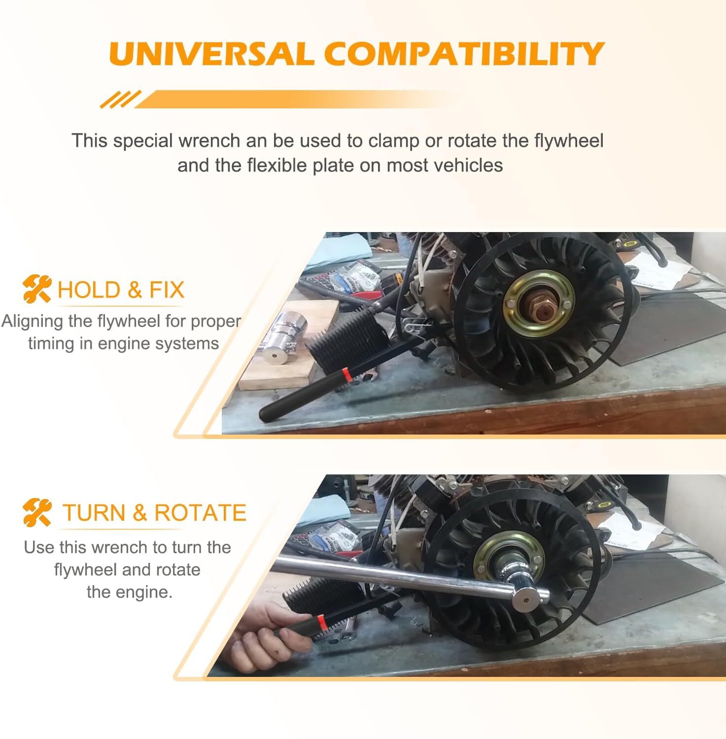 23800 Flywheel Turner Wrench Turning Tool for Turning and Holding Flex Plates.