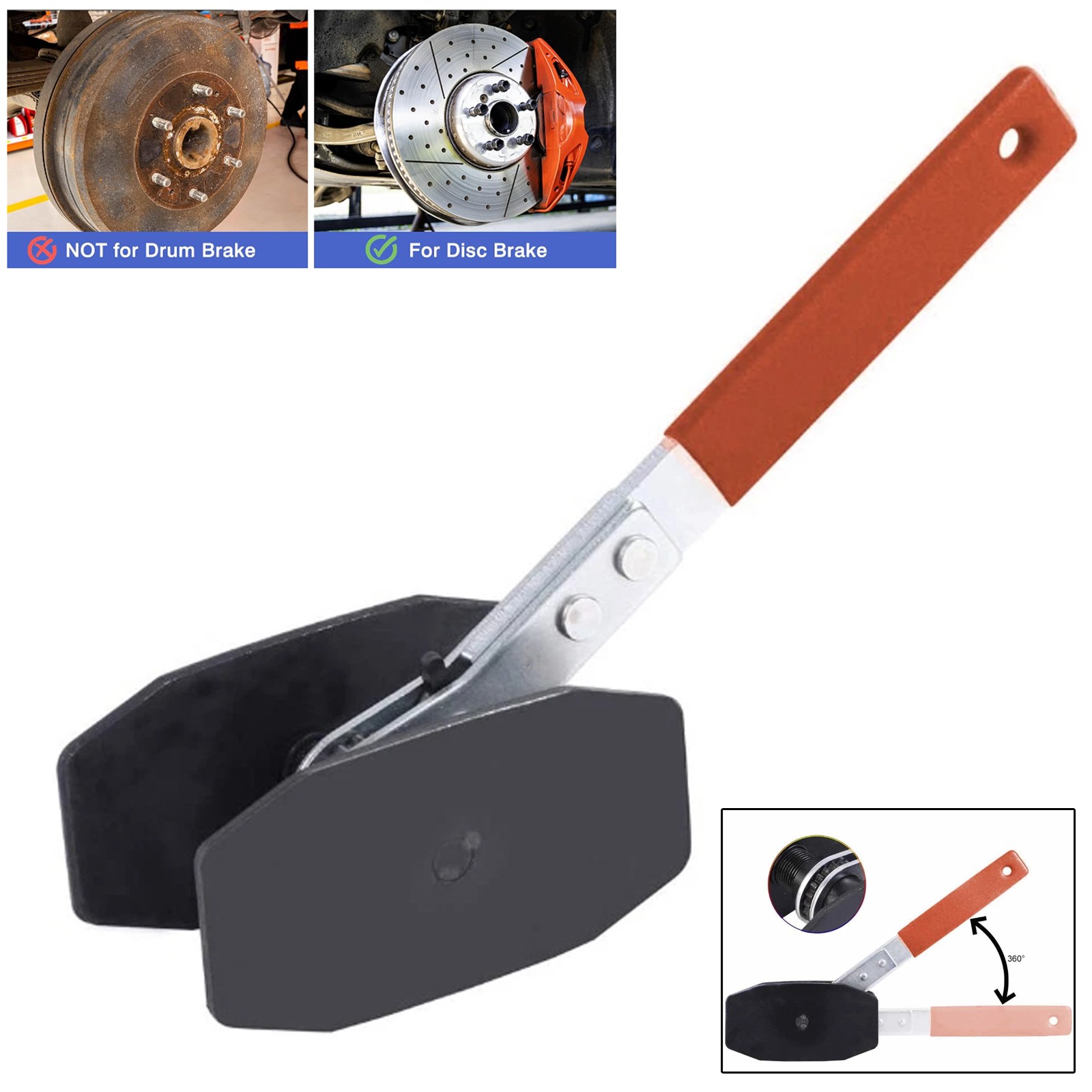 Ratchet Brake Caliper Compression Caliper Piston Tool 360° Adjustable Push USA
