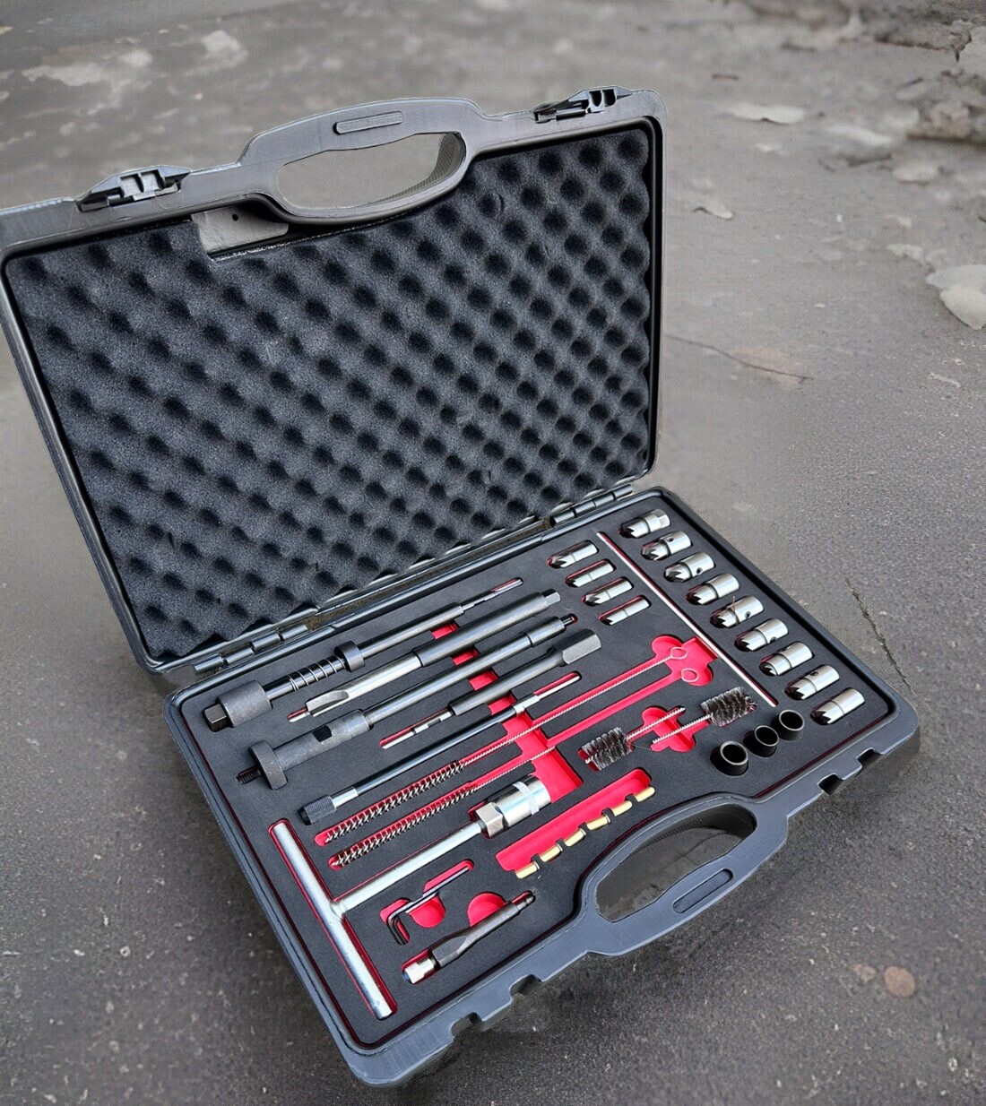 Universal Reface Diesel Injector Seat Cutter Reamer Set & Manhole Cleaning Set