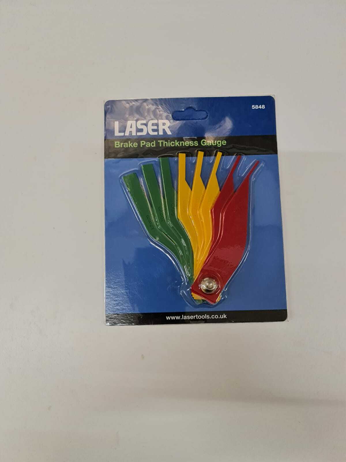 Laser Tools Car Van Brake Pad Gauge Thickness Tool Set Colour Coded DIY 5848