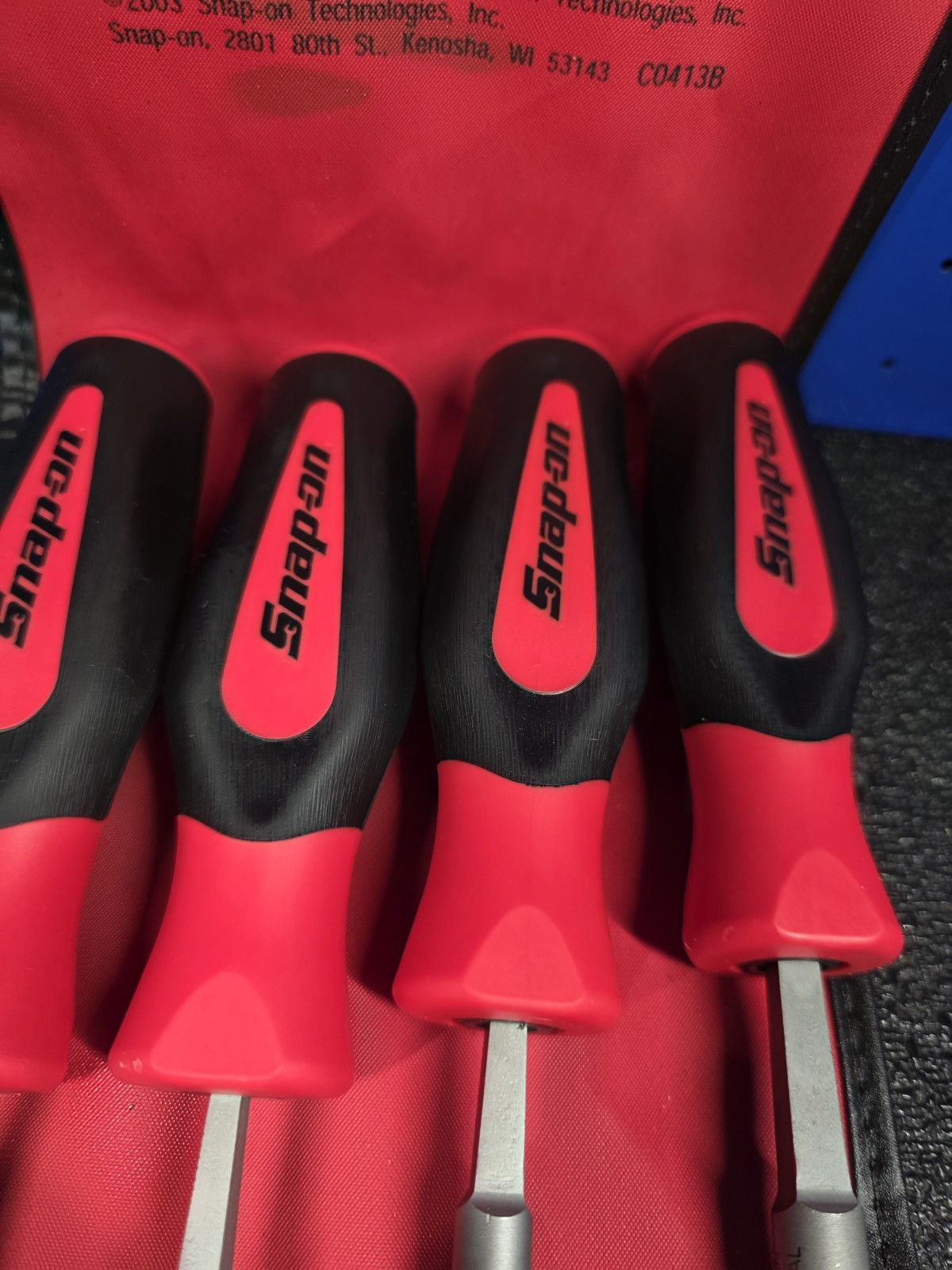Snap-on Tools SGHBF200A 4-Piece LIGHT USE Red Handle Round File Set See Details
