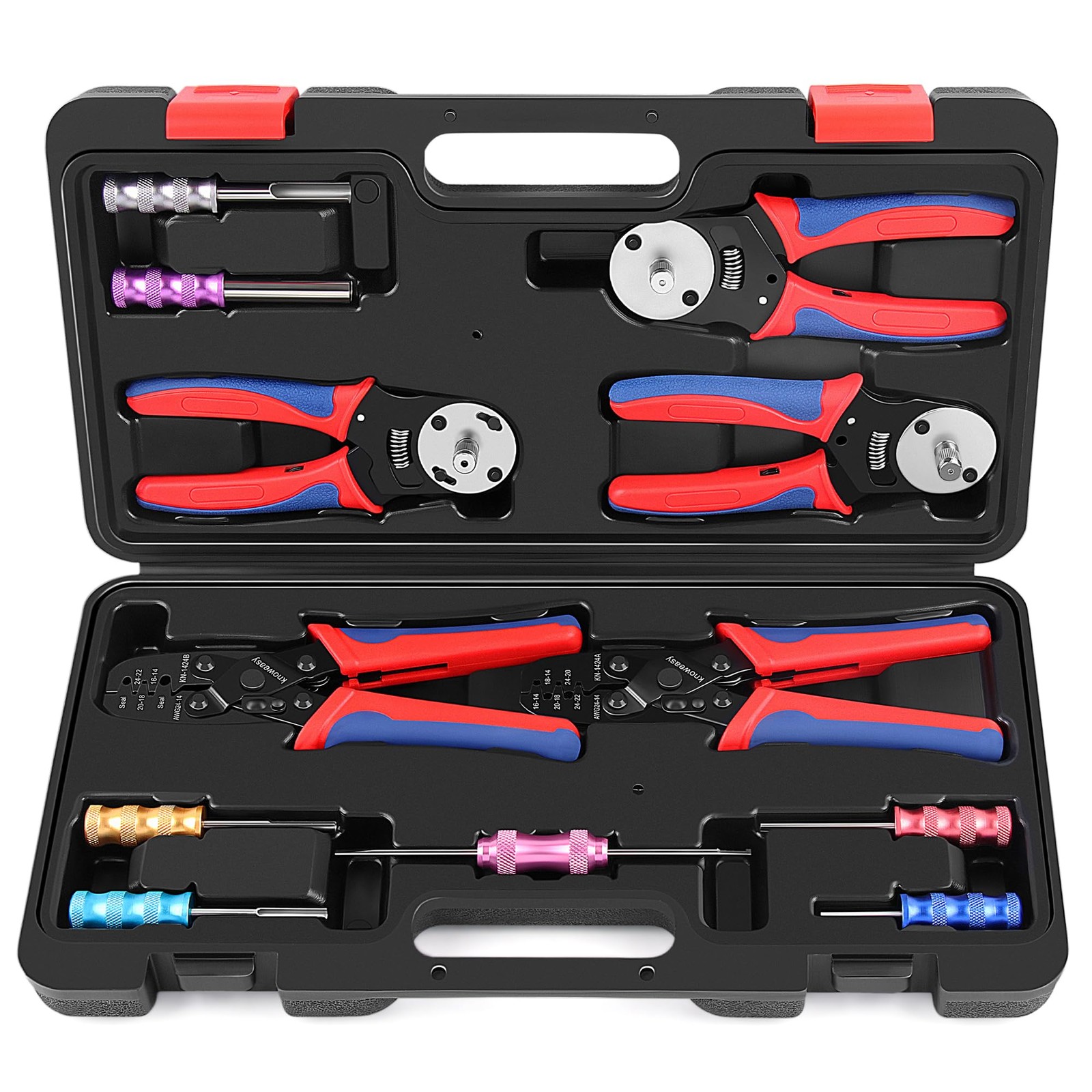 Deutsch Crimper Kits for DT Silver With Black Handles