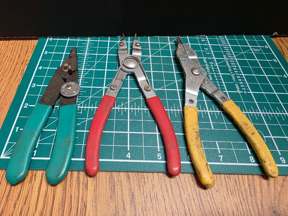 LOT OF 2 SNAP RING PLIERS & WIRE CUTTER