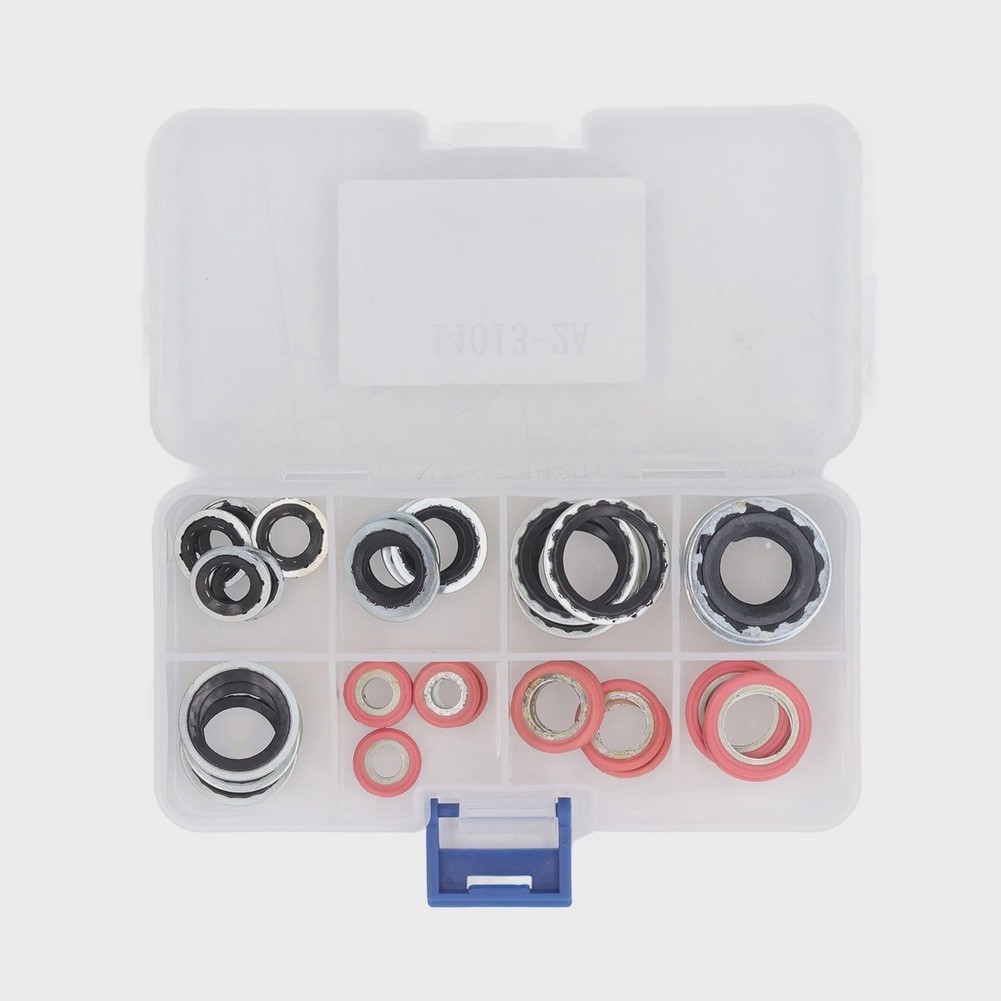 40 Piece AC Sealing Kit Rubber and Metal O Ring Gaskets for Compressor for