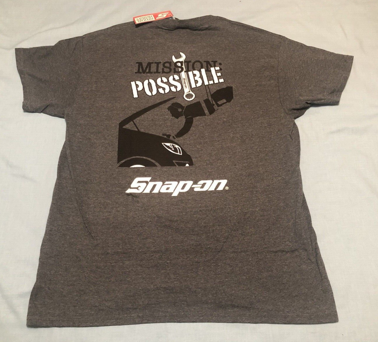 Snap On Tools Mens T-Shirt Gildan Gray Mission Impossible Size X-Large-NEW