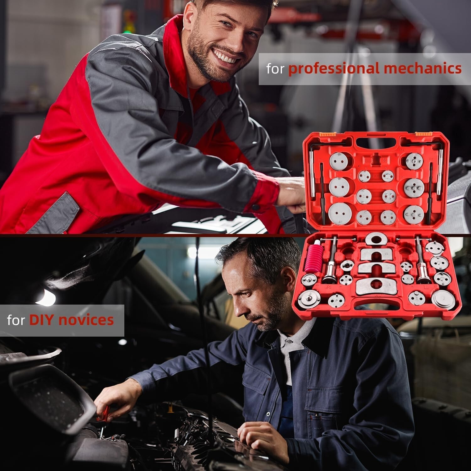 35Pcs Universal Car Disc Brake Pad Caliper Piston Rewind Wind Back Tool Kit