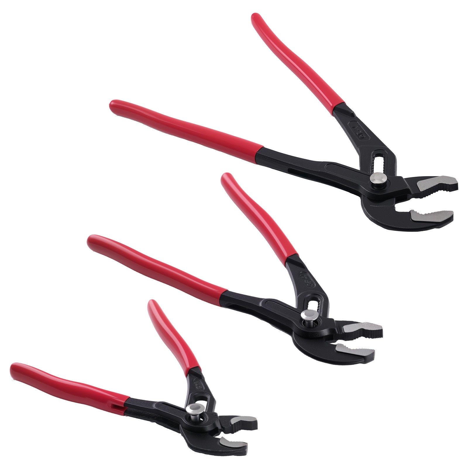Water Pump Pliers 180mm 250mm 300mm 3pc Self-Locking Carbon Steel Non-Slip