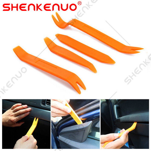 4pcs Car Radio Door Body Clip Panel Trim Dash Audio Plastic Removal Pry Tool Kit