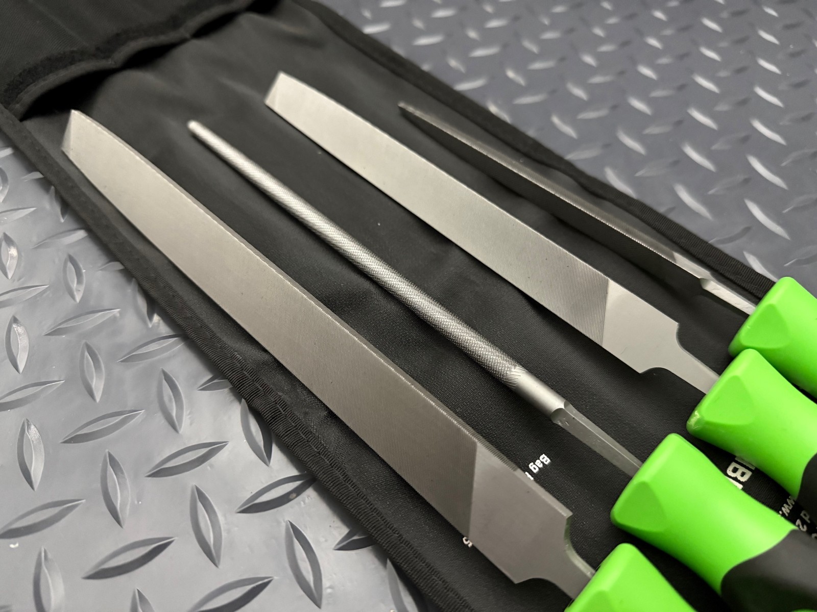 snap on tools green 4 pc file handle set with pouch sghbf500ag new free shipping