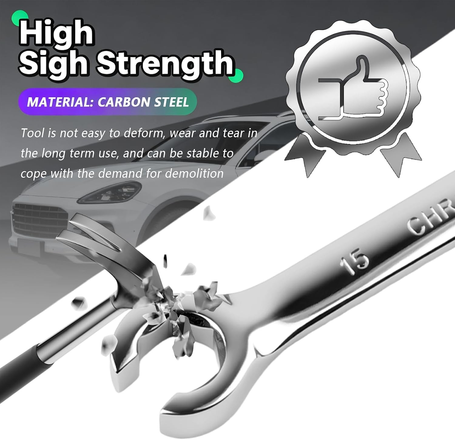 4PCS Carbon Steel Brake Line Wrench Set 8mm/10mm/9mm/11mm/13mm/14mm/15mm/17mm Do