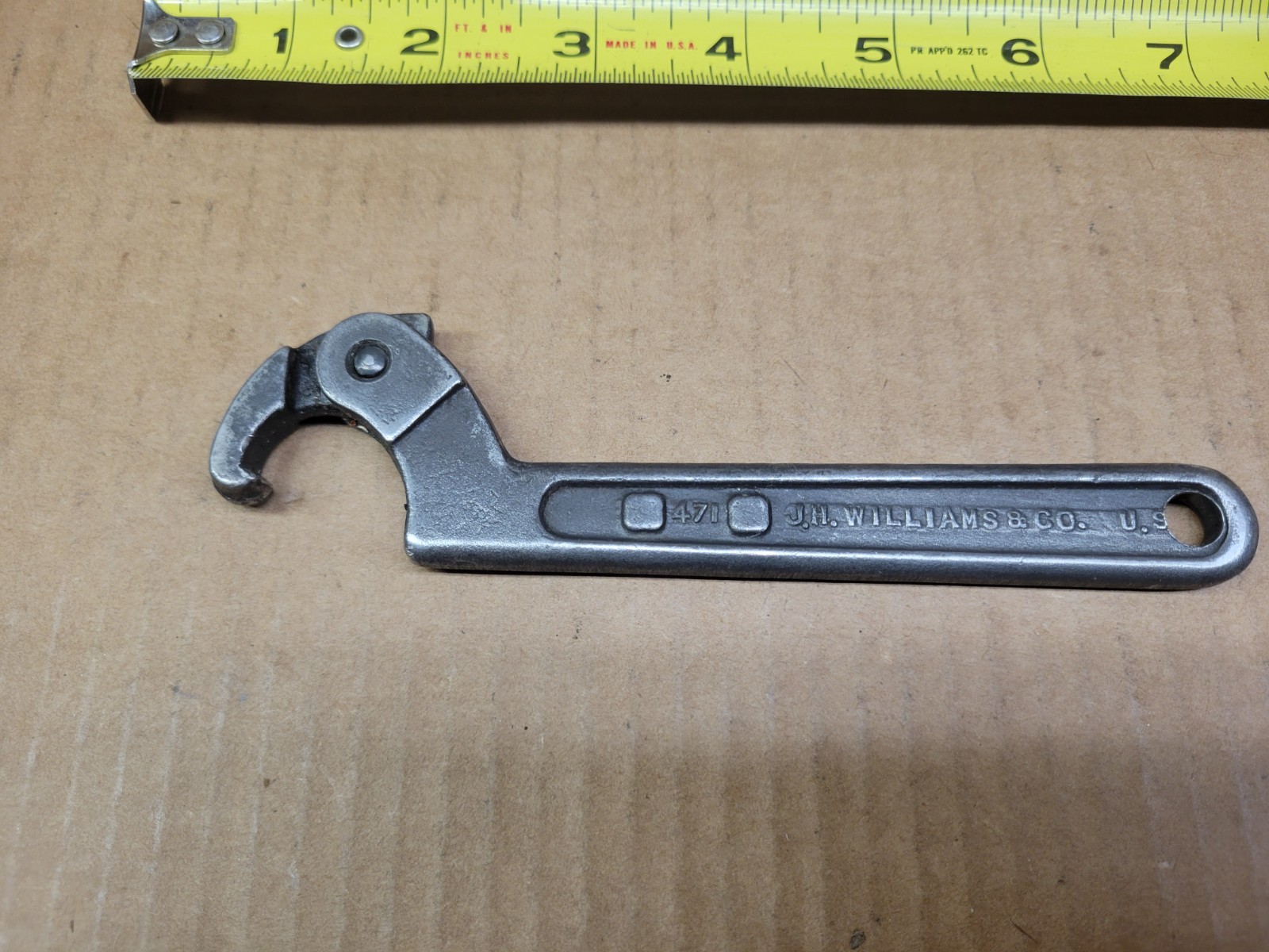 Williams Tools USA Adjustable Hook Spanner Wrench No 471