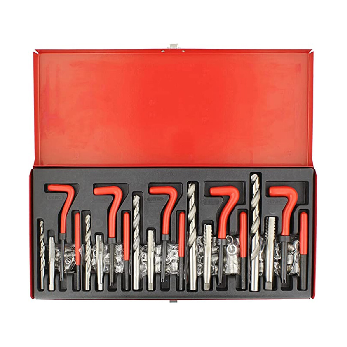 131Pcs Thread Repair Kit Drill Helicoil Repair Kit SAE Metric M5 M6 M8 M10M12