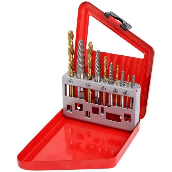 Left Hand Drills Broken Screw Bolt Stud Extractor Easy out Drill Set Neilsen
