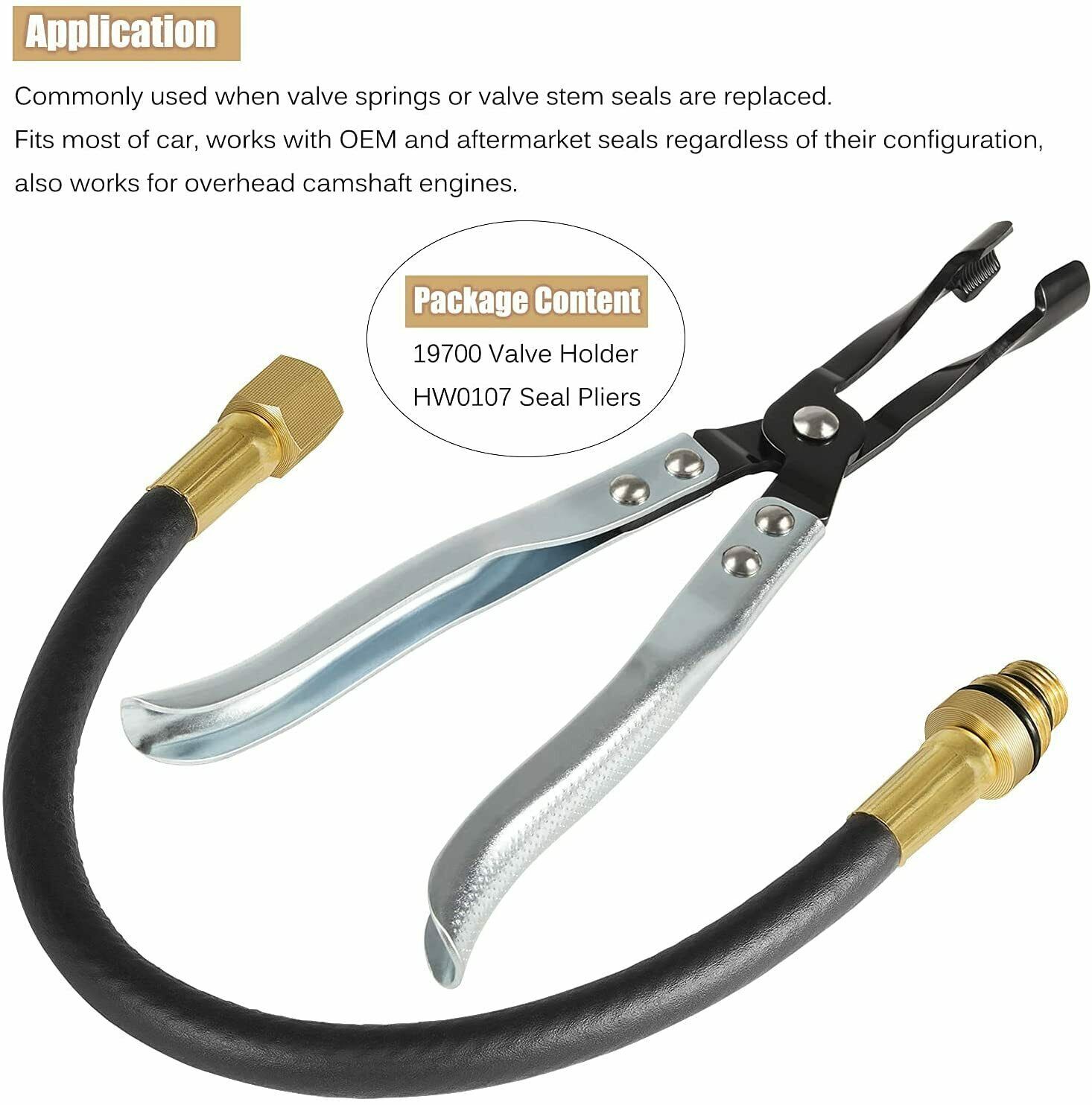 36050 Valve Keeper Remover Installer,19700 Holder, HW0107 Valve Stem Seal Pliers