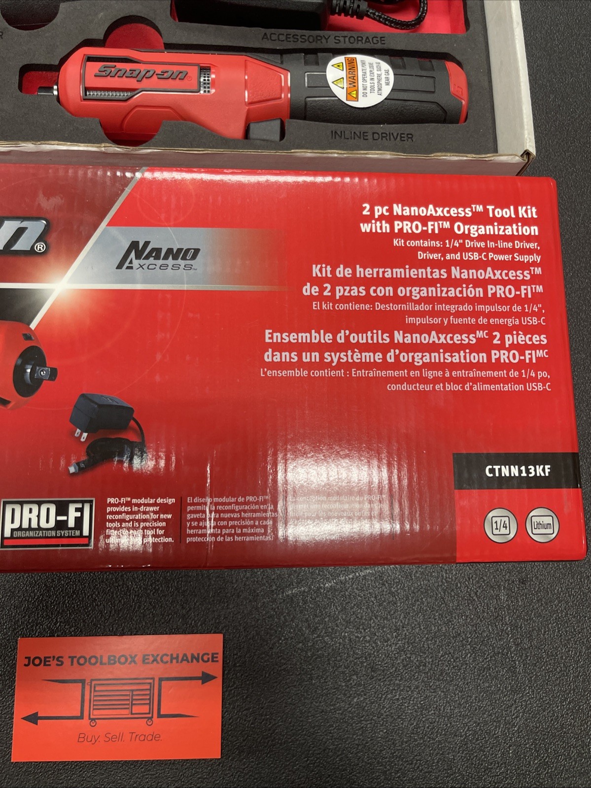 SNAP ON TOOLS NEW CTNN13KF Nano/Axcess Tool Kit RED 1/4″ Drive 2Pc All Pieces