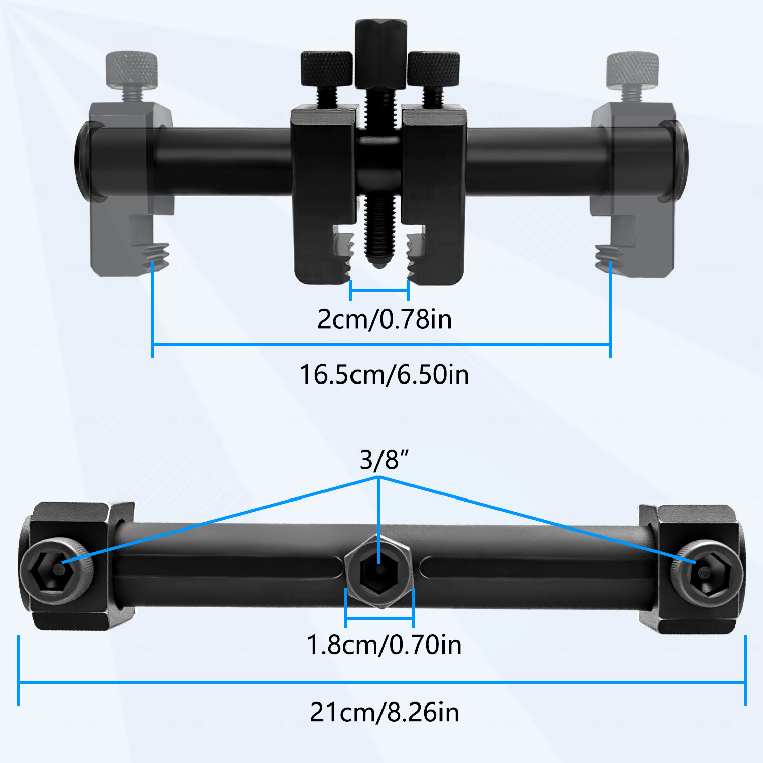 Ribbed Drive Crankshaft Pulley Puller Kit For Size from 35mm-160mm in Diameter