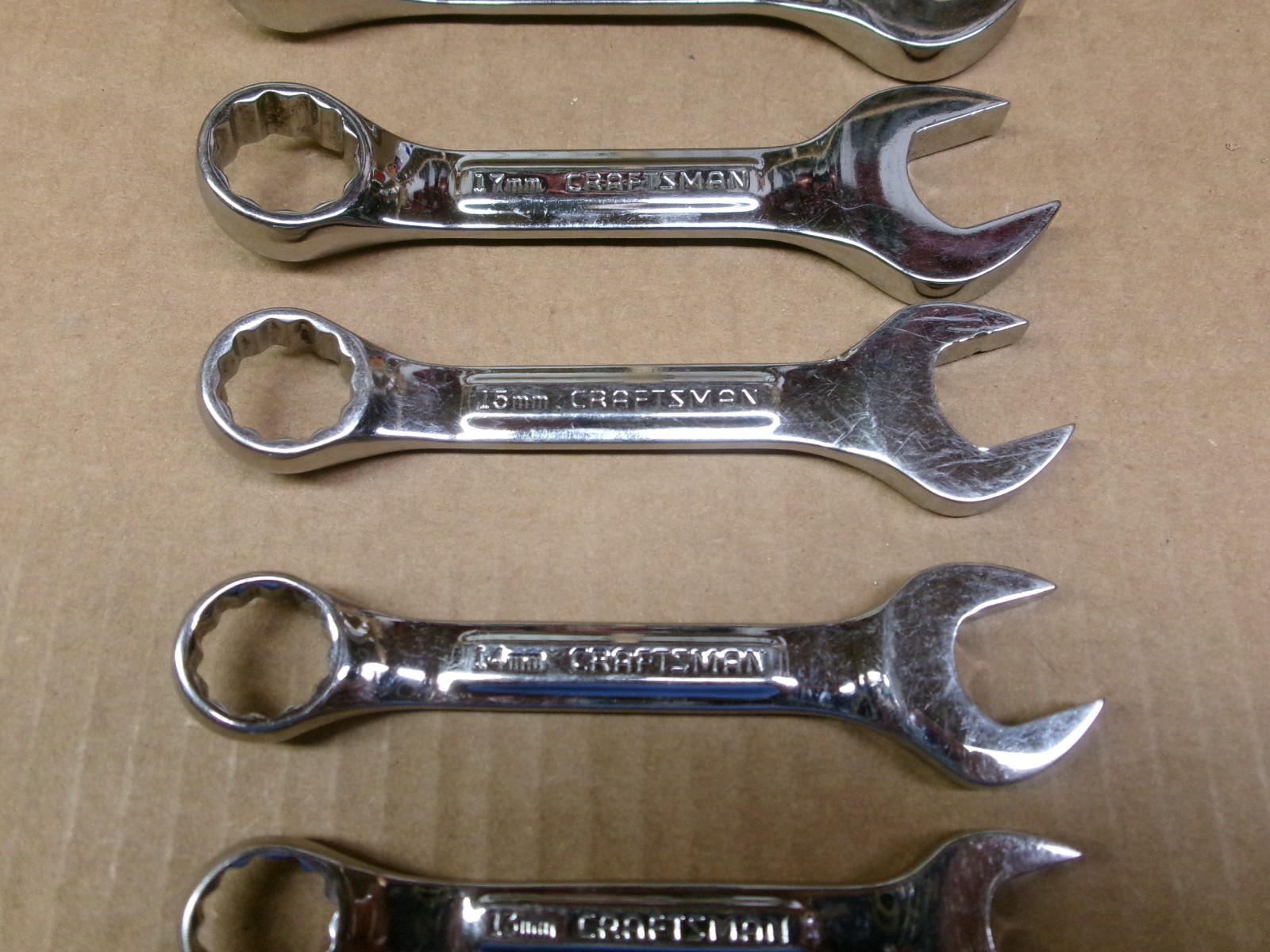 Craftsman Professional 7-Piece Stubby Combination Wrench Set 10-18 MM No 44111