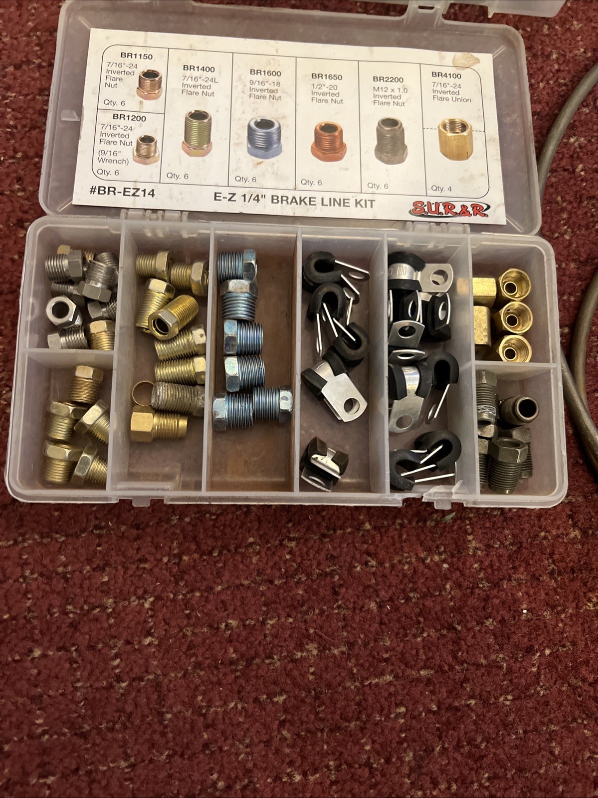 SUR&R Auto Parts BR-EZ14 E-Z 1/4″ Brake Line Replacement Kit BONUS Fittings 🔥
