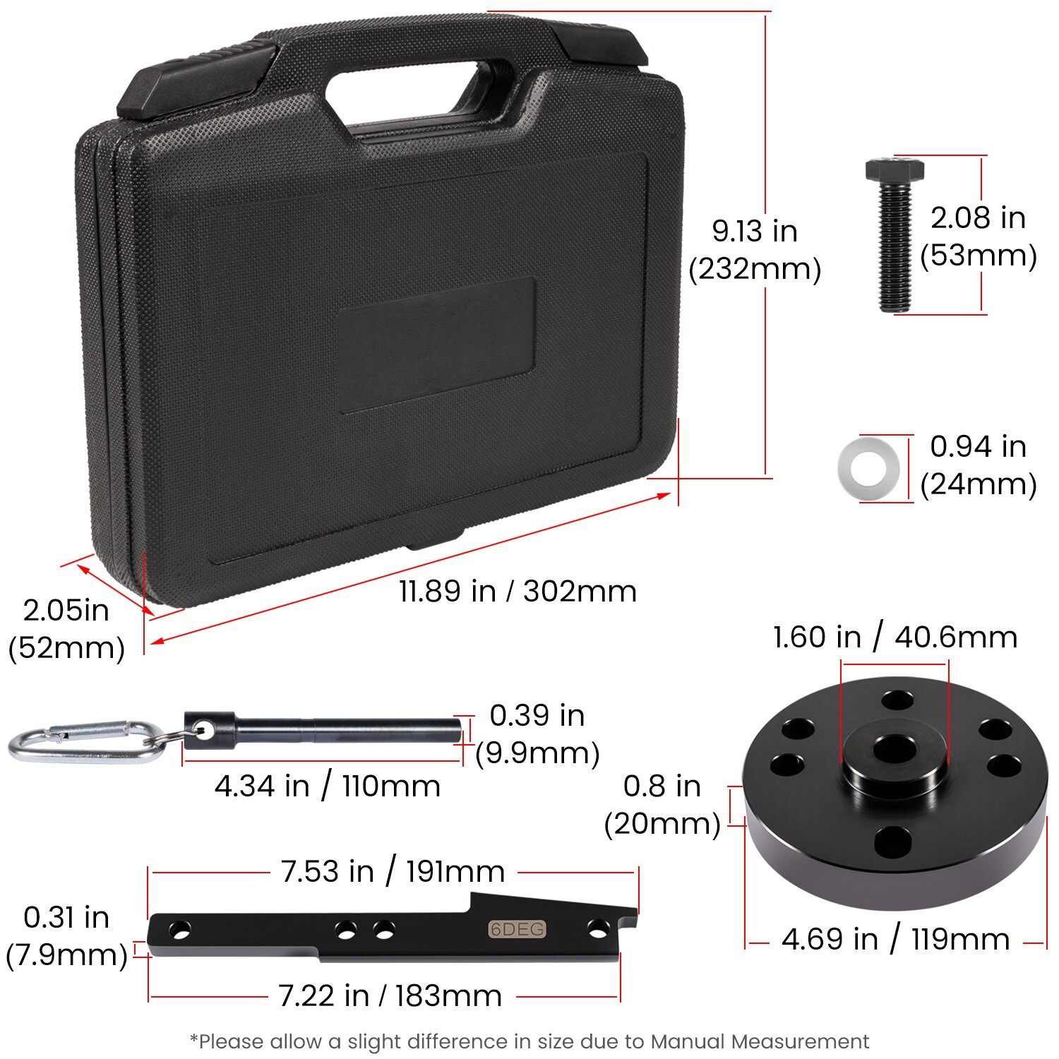 3163021 Cam Timing Tool Kit for Cummins ISX QSX Engine 2007-2017 3163530 (14PCS)