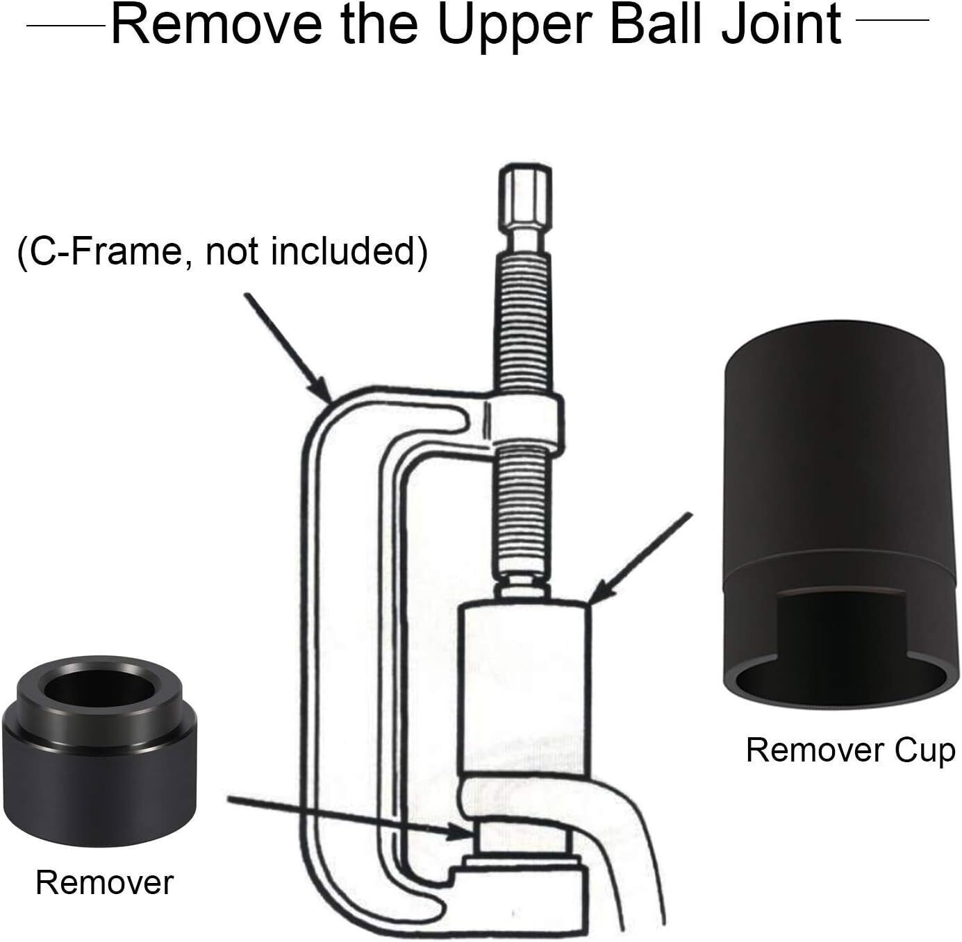 Ball Joint Service Adapter Tools Kit 7894 for Jeep Wrangler & Dodge Ram Trucks