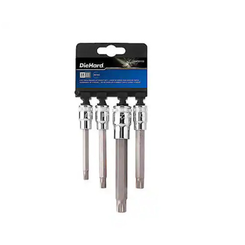 DieHard DHP55113 (3/8″, 1/2″ Drive) 4pc Triple Square Bit Socket Set – New