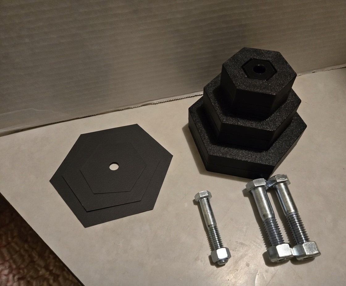 3pc Hex dimple die set 1″n 2″ And 3″