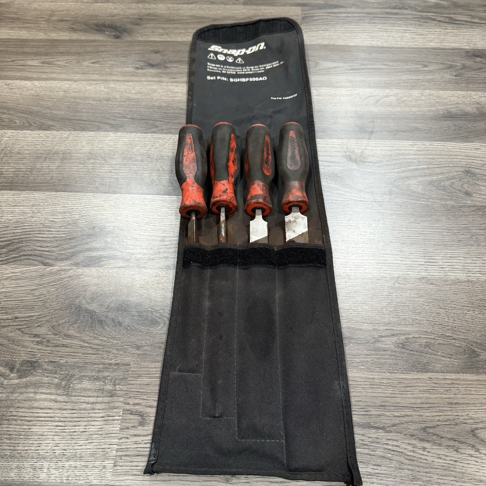 Snap On 4-pc File Set (SGHBF500AO) RUSTY/DIRTY!