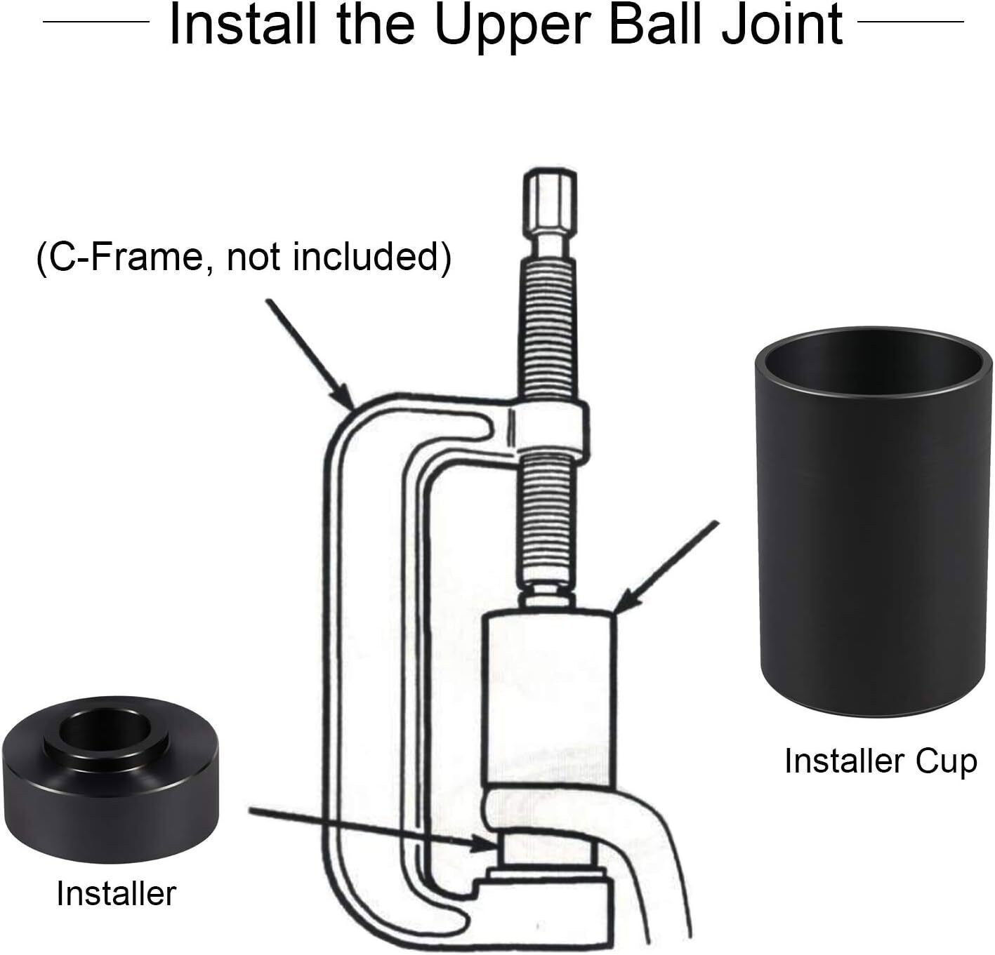 Ball Joint Service Adapter Tools Kit 7894 for Jeep Wrangler & Dodge Ram Trucks