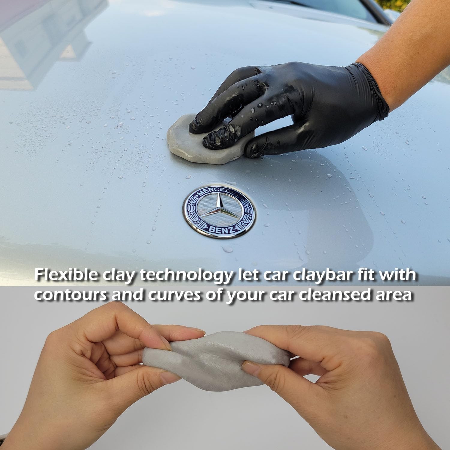 Car Clay Bars Auto Detailing 10 Pack with Lubricant Tablets 8 Pack, Include Port