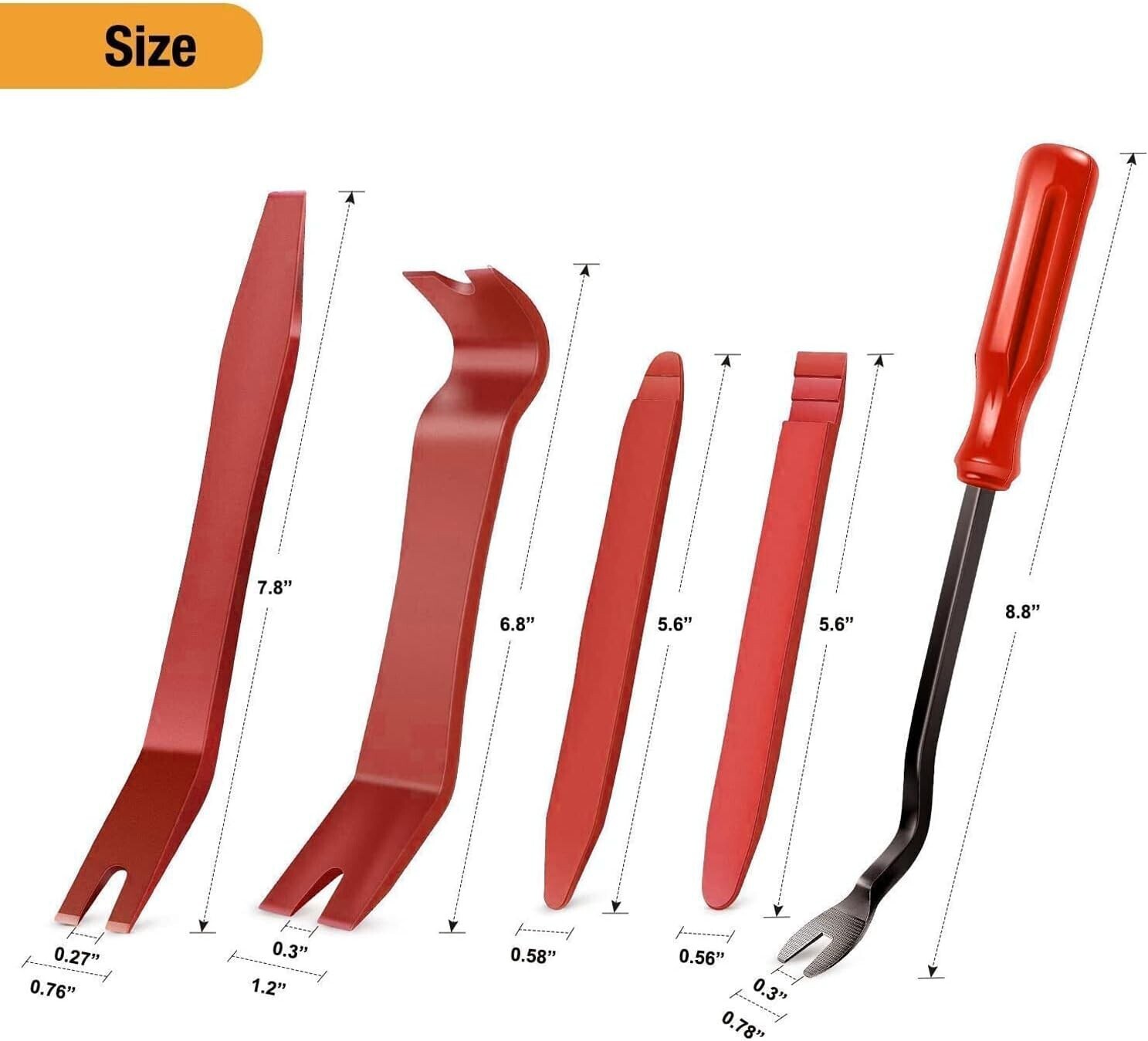 5x Nylon Auto Trim Removal Tools Kit No-Scratch Removal Tool Kit for Car Panel