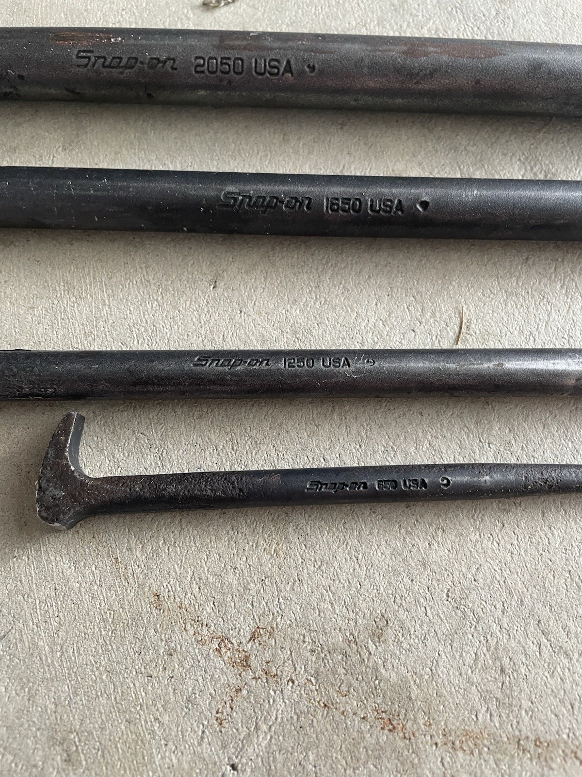 Snap-On PBS704 Heel Bar (Lady-foot) Prybar Set 6″ 12″ 16″ 20″ long