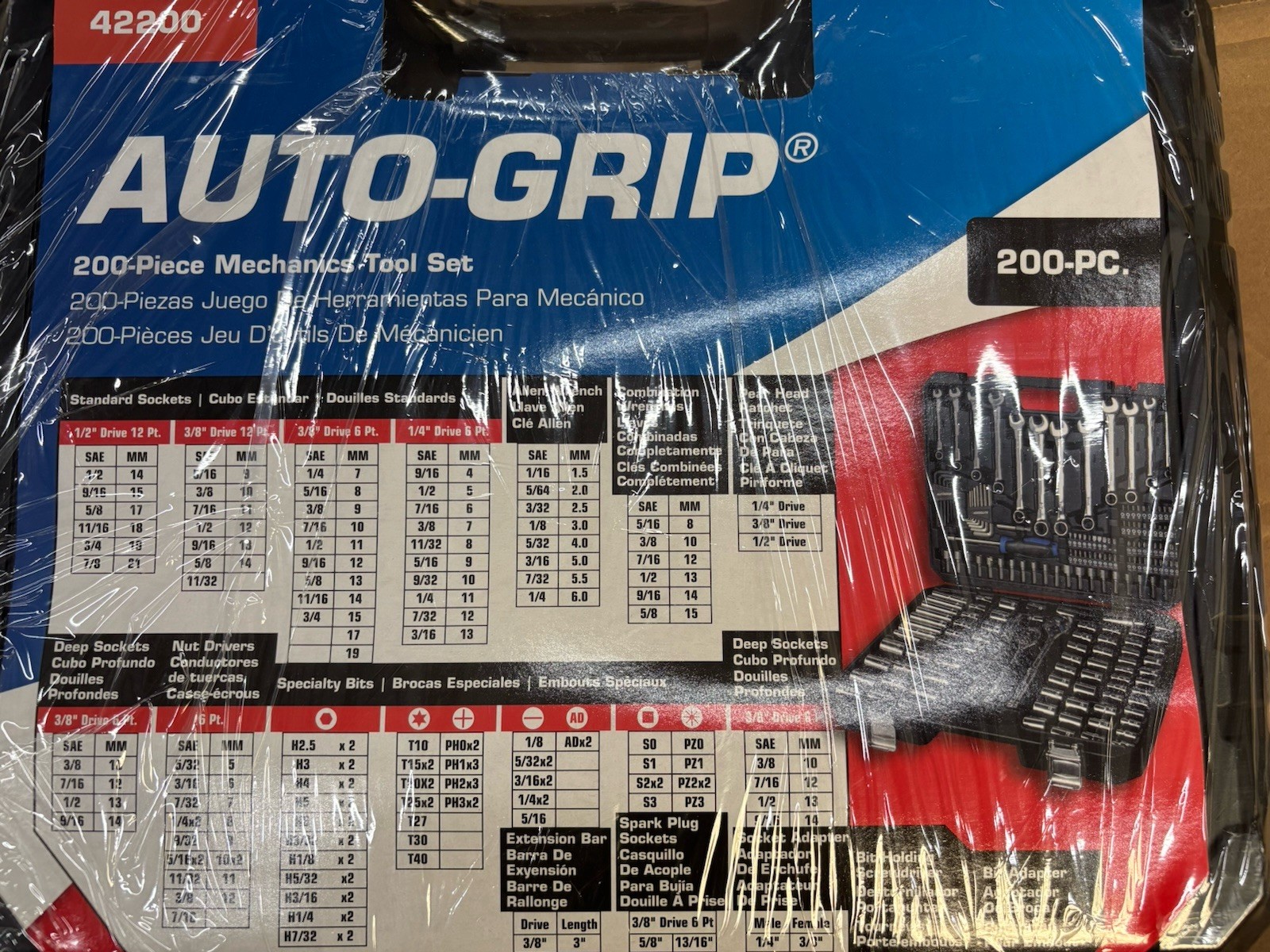 Auto-Grip 200 Piece Tool Set – Mechanics Set (42200)