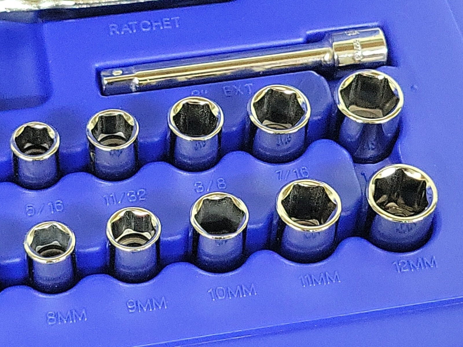 Kobalt 20 PC 1/4″ Drive Metric SAE Socket Ratchet New Old Stock 266590 USA MADE