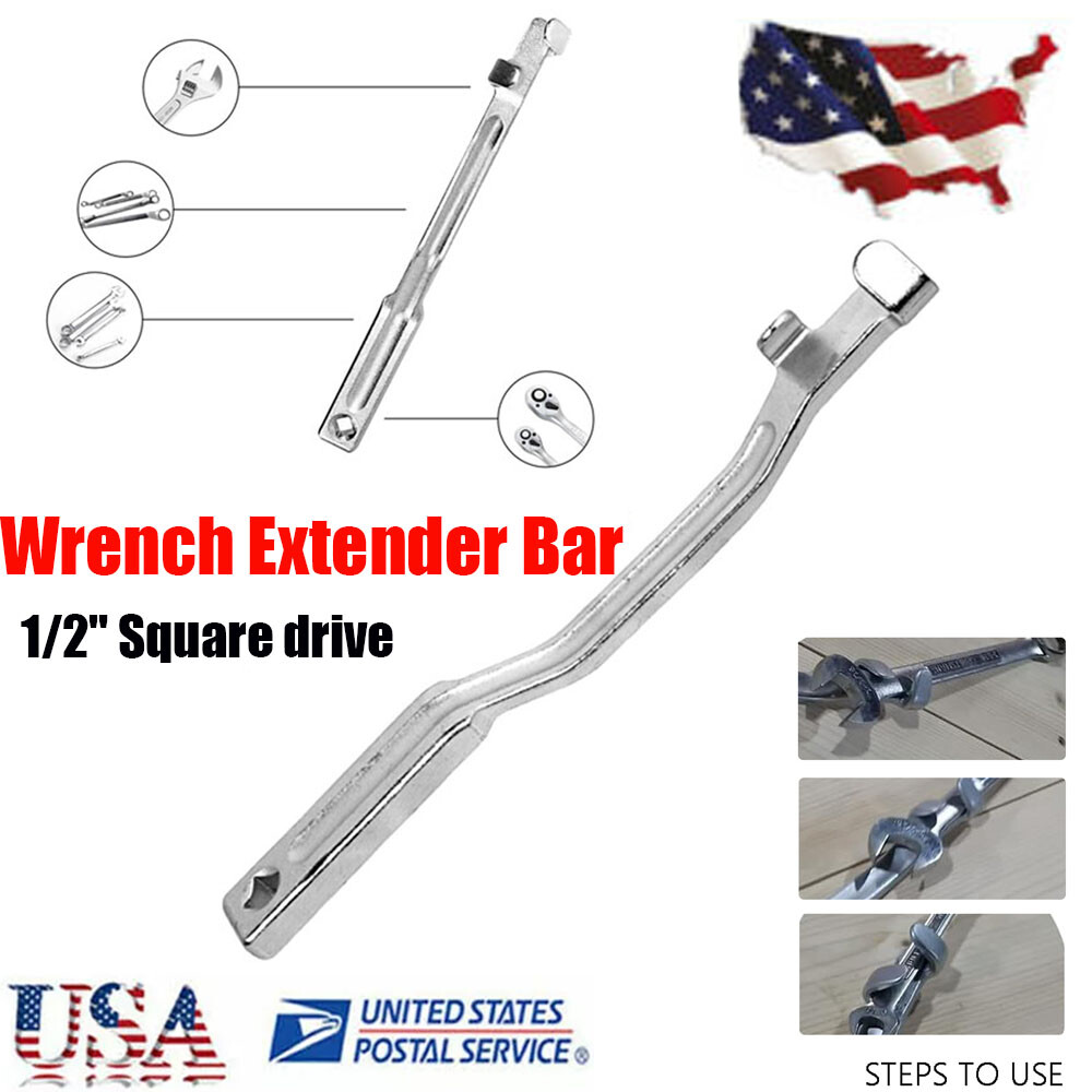 Universal Spanner Extension Tool Wrench Extender Bar Set 1/2″ Square Drive New