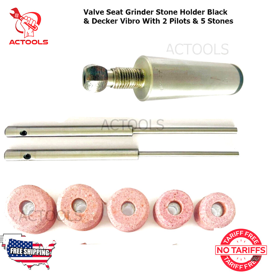 Valve Seat Grinder Stone Holder Black & Decker Vibro With 2 Pilots & 5Stones