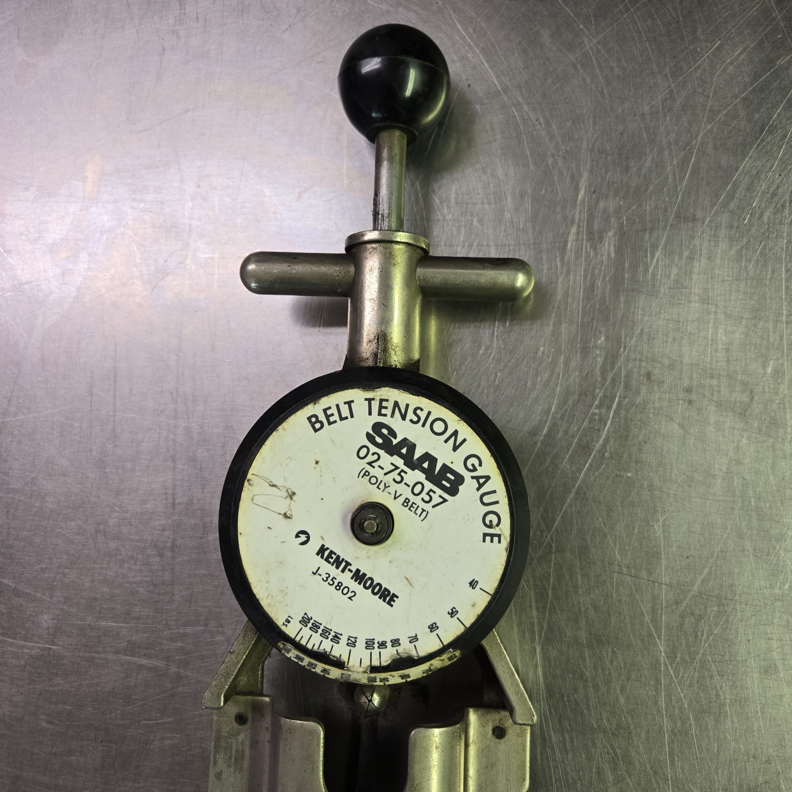 Kent-Moore J-35802 mechanical belt tension gauge. GM , Saab 02-75-057