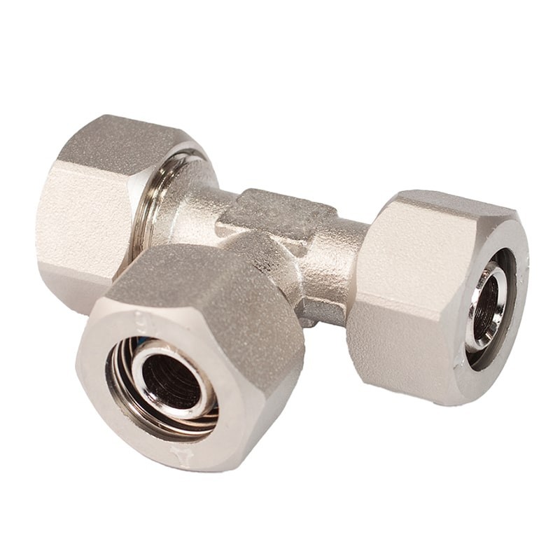 3-Way Equal Tee Fitting, 1/2in Maxline Compressed Air Tubing, Air Adaptor, M8010
