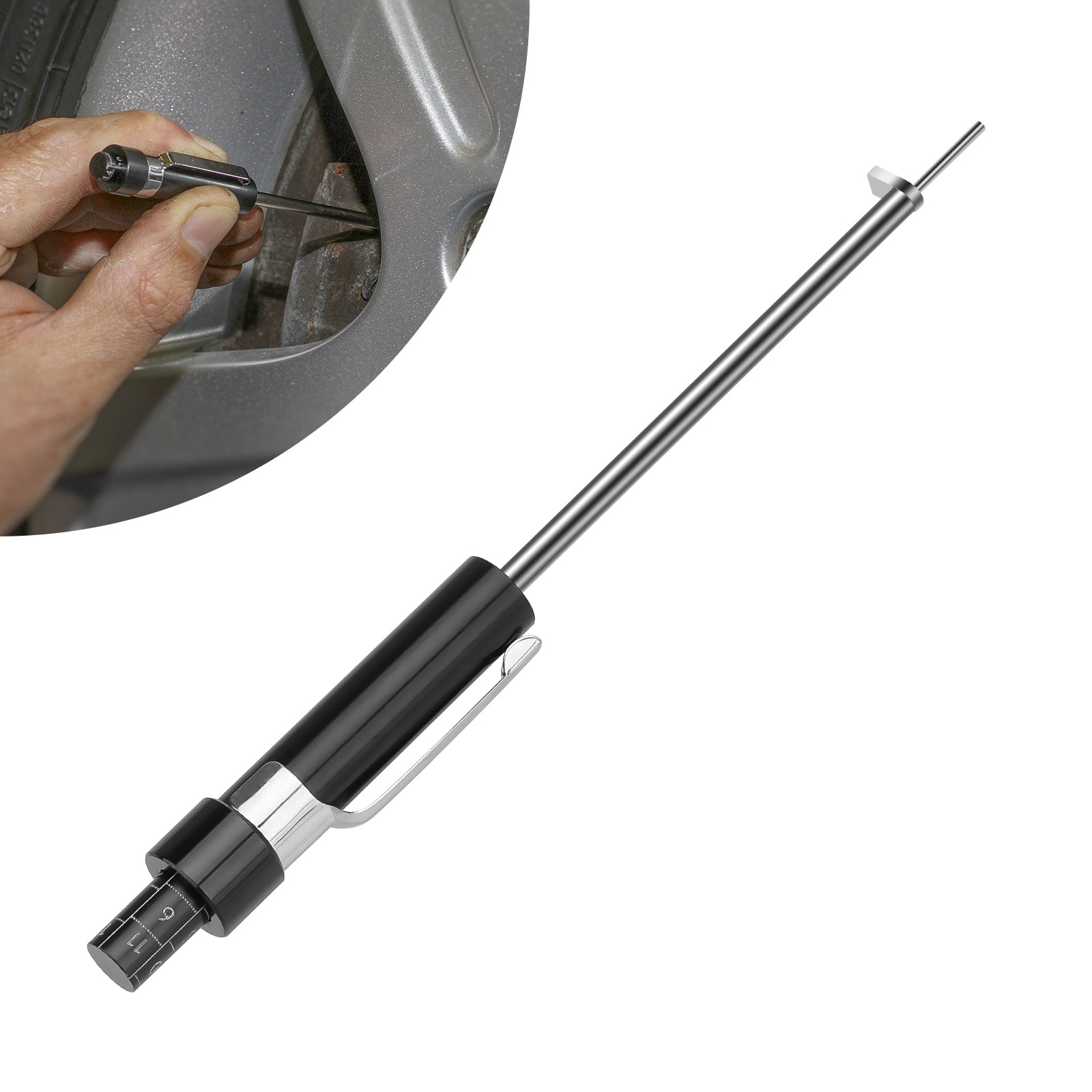 Car Brake Pad Thickness Gauge Measuring Tool Detection Pen for 6mm Backing Plate