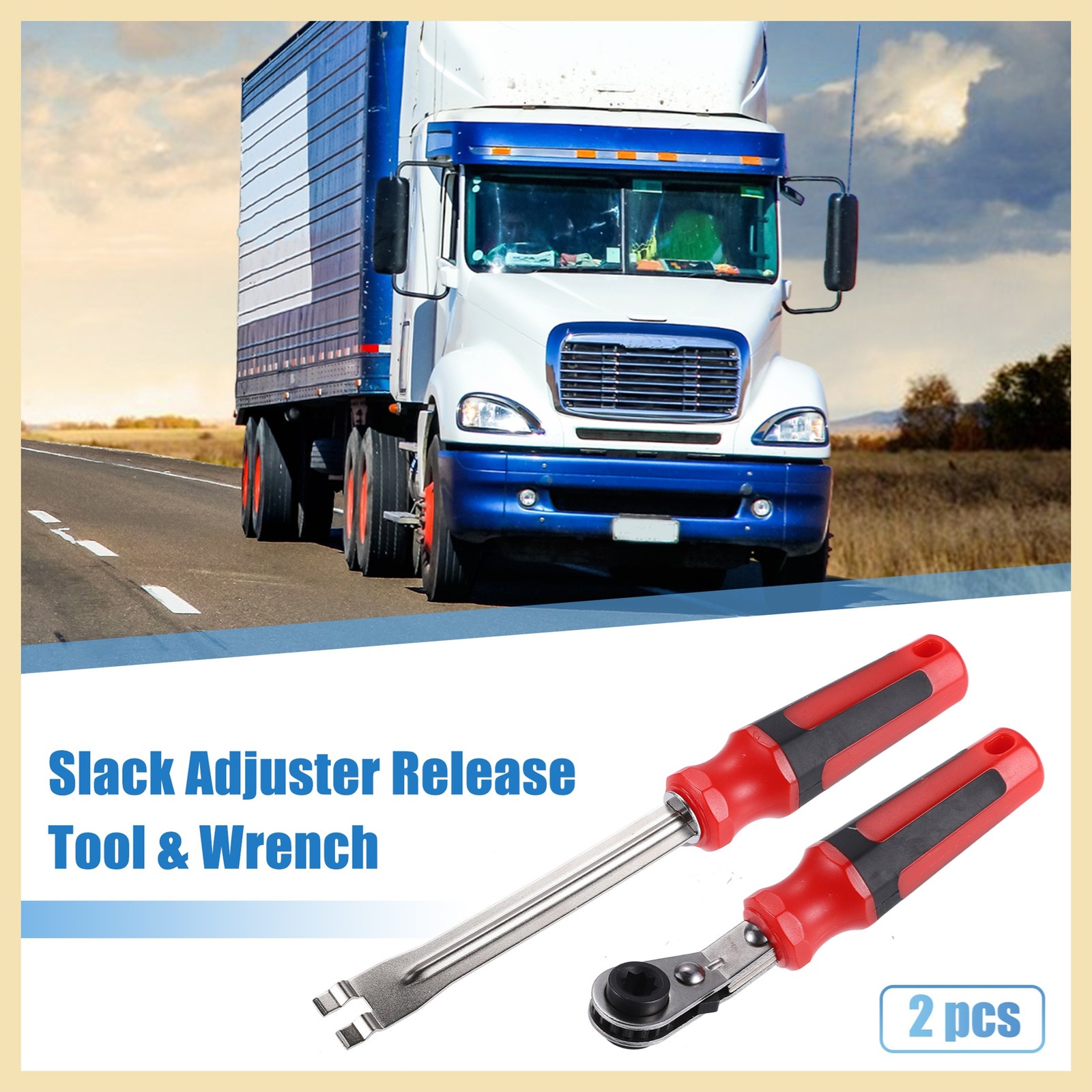 Car Automatic Slack Adjuster Release Tool Wrench Set for Air Brake System 1 Set