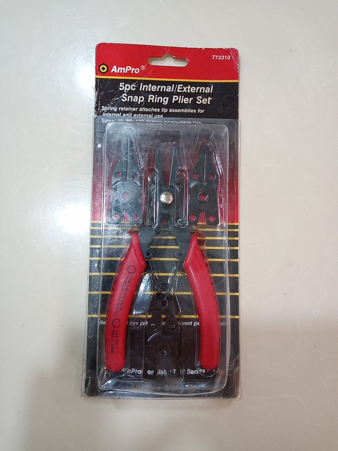 AmPro 5pc Internal/External Snap Ring Pliers T73310
