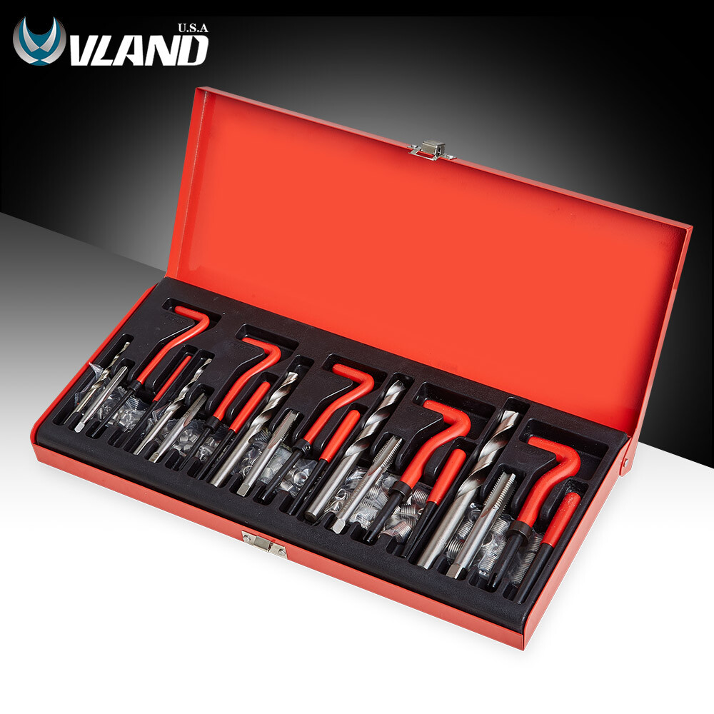 131 Pcs/Set Metric Thread Repair Insert Kit M5/6/8/10/12 Helicoil Car Coil Tools