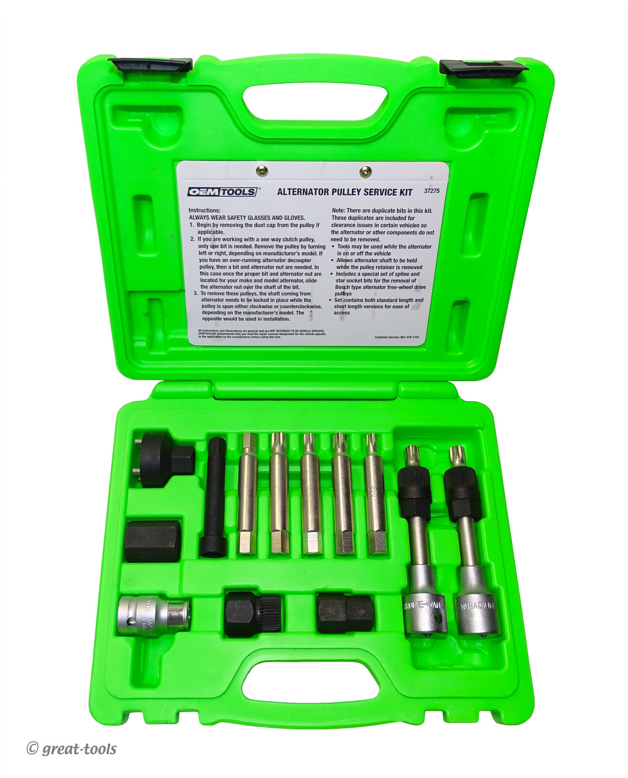 ALTERNATOR PULLEY DECOUPLER TOOL SET – automotive service kit – OAD and OWC